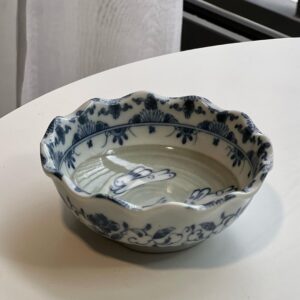 chen1.3 Chén Sứ/Gốm Cảnh Hoa Miệng Sóng Xanh Chàm