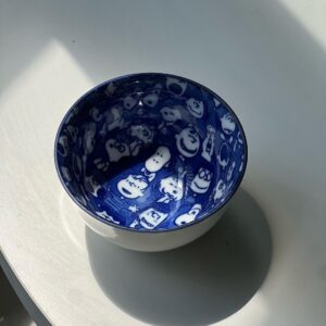 chen1.4 Chén Sứ/Gốm Hoạt Hình Màu Xanh Coban Độc Đáo (Chén Ăn/Tráng Miệng)