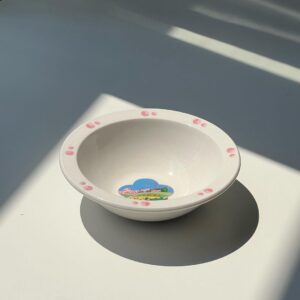 Tô Sứ Trẻ Em/Tráng Miệng Họa Tiết Đồng Quê & Chấm Hồng Ngọt Ngào