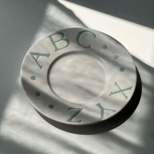 Dĩa Sứ Phong Cách Học Đường Họa Tiết Bảng Chữ Cái (ABC)