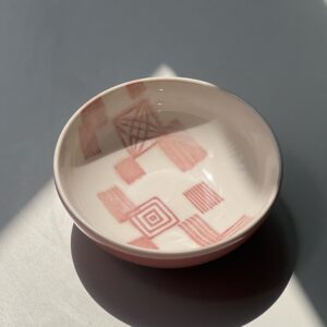 Tô Sứ/Gốm Họa Tiết Hình Học Hiện Đại Màu Hồng Đất